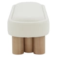 thumbnail image 5 of SAFAVIEH Couture Katianna Solid Boucle Modern Bench, Ivory/Natural, 5 of 7