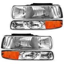 TopAutoGear for 1999 2000 2001 2002 Chevy Silverado 1500 2500 / 01-02 Chevy Silverado 1500HD 2500HD 3500 / 00-06 Tahoe / Suburban Headlights assembly