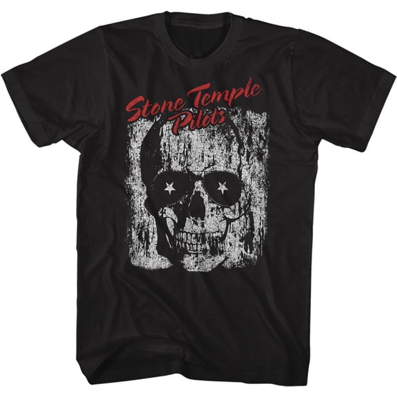 Stone Temple Pilots Skull Sunglasses Black Adult T-Shirt 4Xlt