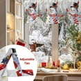 thumbnail image 5 of Snowman Christmas Tie Up Valances Curtain, Winter Christmas Tree Snowflakes Gray Adjustable Rod Pocket Short Window Treatment Tie Up Curtains Valances for Kitchen Living Room Bathroom 42x18 Inches, 5 of 9