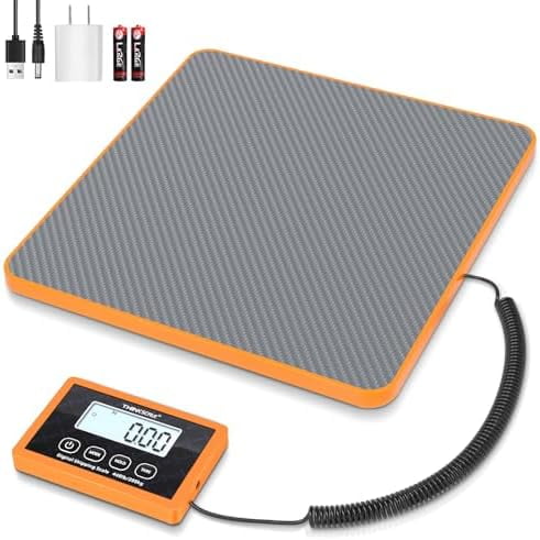 Shipping Scale, 10g Precision Postal Scale - 440lb Capacity, Lightweight Postage Scale for Packages, Luggage, Mail, Ecommerce, Warehouse & Home, Battery & AC Adapter Included$$Office
