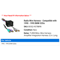 thumbnail image 2 of Radio Wire Harness - Compatible with 1990 - 1995 BMW 325is 1991 1992 1993 1994, 2 of 2