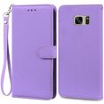 thumbnail image 1 of S7Edge Case For Samsung Galaxy S7 Case Leather Wallet On For Samsung S7 Edge Case Soft Flip Cover For Samsung S7 S 7 Edge Fundas Light Purple -Strap For Samsung S7, 1 of 6