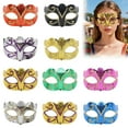 thumbnail image 2 of Huesdet Mask Lady Butterfly Pattern Painted Half Face With Role Play Dress Up Carnival Party(One Size,Blue), 2 of 4