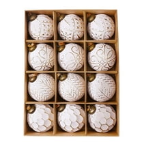 hulanddfd Christmas Tree Ball Ornament Set - 12Pcs Shatterproof Xmas Hanging Balls, Christmas Hanging Pendant for Tree Wreath and Wedding Holiday Party Decor 8cm/3.15"