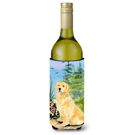 

Caroline s Treasures SS8758LITERK Golden Retriever Wine Bottle Hugger Wine Bottle multicolor