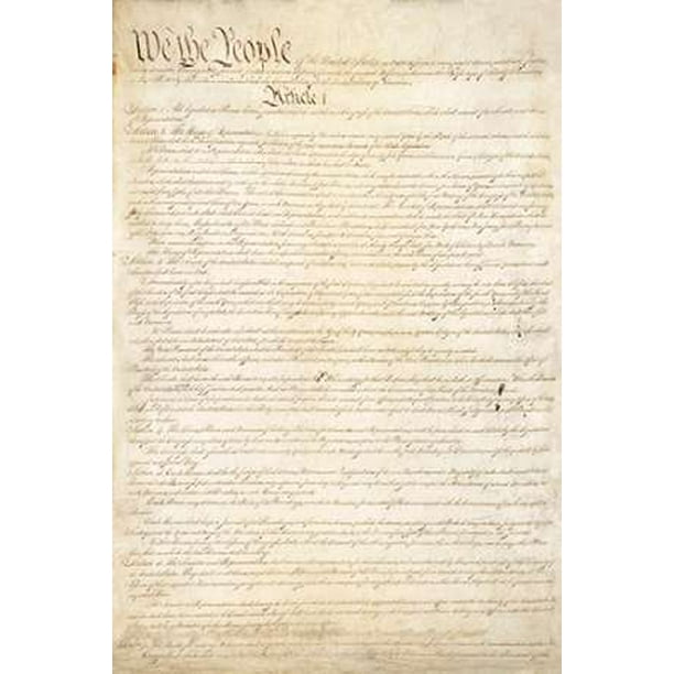 constitution of the united states 1787 poster print by constitutional