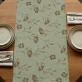 thumbnail image 5 of Table Runners 72 Inches Long Dress Scarves, Sage Green Floral Farmhouse Kitchen/Dining Table Runner, Coffee Tablerunners, Vintage Spring Botanical Flowers 14x72 Inch, 5 of 9