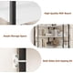 thumbnail image 5 of 68.5 - pulgada 5 - tier industrial l - shaped de esquina estante con arched metal frame - freestanding para exposición rack para sala de estar, dormitorio o oficina en casa, 5 of 6