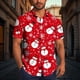 thumbnail image 1 of Seeotter Christmas Button Up Shirt for Men Fun Printed Casual Short Sleeve Hawaiian Santa Shirt, 1 of 6
