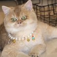 thumbnail image 5 of Collar de perlas para perros, joyería para cachorros - Collar de boda con brillantes diamantes de imitación para gatos., 5 of 5