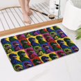 thumbnail image 4 of Colorful PopArt Dinosaurs Pattern Bathroom Rugs Mat,Non Slip Microfiber Bathroom Rug,Rubber Backing,Soft Bathroom Mats for Bathroom Floor,Tub and Shower,17x27in(43x68cm), 4 of 5
