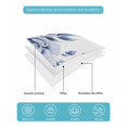 thumbnail image 5 of Quilts Twin-XL Size Bedding Set, Blue Floral Art Lightweight Quilted Comforter, Watercolor Botanical Spring Flowers Soft Reversible Bedspread Coverlet with Pillow Covers for All Season, 68" x 98", 5 of 7