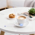 thumbnail image 4 of 5.8 Inches Coffee Spoons,Stirring Spoons,Long Handle Iced Tea Spoon,Exquisite Glass Teaspoons,Ice Cream Spoons,Decorative Espresso Spoons for Latte Tea Dessert Yogurt and Cocktail(Blue), 4 of 6