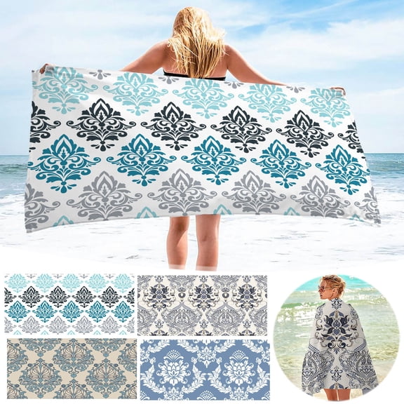 Fiudx Toalla de Playa de Microfibra, Ligera, Resistente a La Arena, de Secado Rápido, Multiusos para Viajes, Piscina y Senderismo, Compacta y Portátil, Suave y Absorbente, Tamaño 76 X 152 Cm.