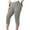 Gray, variant on ABATAB Plus Size Capri Leggings for Women Elastic Waist Stretchy Yoga Capris Slim Fit Cozy Soft Workout Gym Cropped Pants