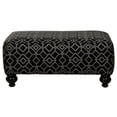 thumbnail image 6 of Bowery Hill 42 Inch Square Cocktail Ottoman in Black Patterned Fabric, 6 of 8
