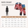 thumbnail image 4 of Honeii Eagle Head With American Flag print Women's Pajama Sets Long Sleeve Button Down Sleepwear Nightwear Soft Pjs Lounge Sets-Medium, 4 of 7