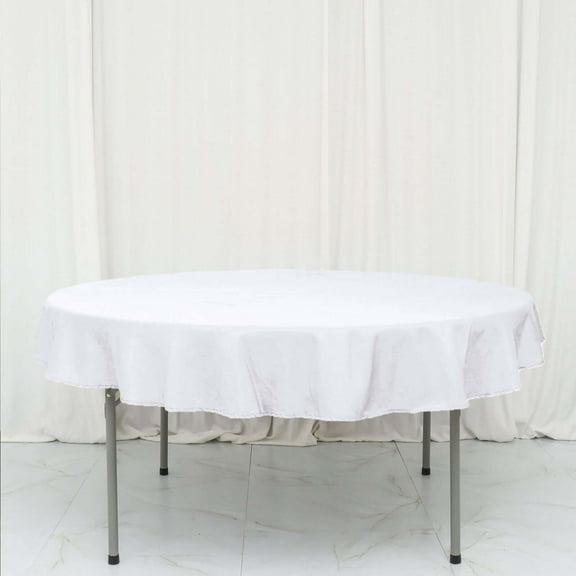 Efavormart Pack of 5 | 70" Round Linens WHITE Wholesale Linens Polyester Tablecloths Round Tablecloth For Wedding Banquet Restaurant