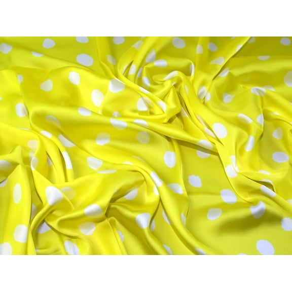 John Kaldor Cassandra Charmeuse Silky Satin Fabric Yellow - per yard