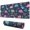 DarkBlue Cartoon Dinosaurs-2, variant on Long Mouse Pads for Desk,DarkBlue Cartoon Dinosaurs Leaves Desk Mats on Top Of Desks, Desk Mouse Pad Extra Large with 3mm Non-Slip Base and Stitched Edge for Gaming,Work,Home 31.5"x11.8"