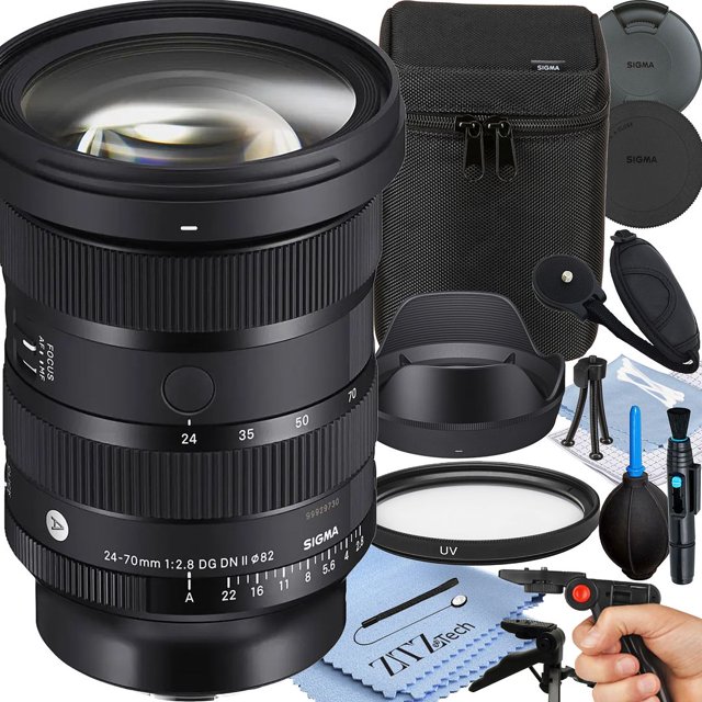 Sigma 24-70mm f/2.8 DG DN II Art Lens (Sony E) + UV Filter + Case + ZeeTech Accessory Bundle