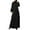 Black, variant on Elegant Women's Long Sleeve Button Down Abaya Casual Dress Dubai Fashion Outerwear