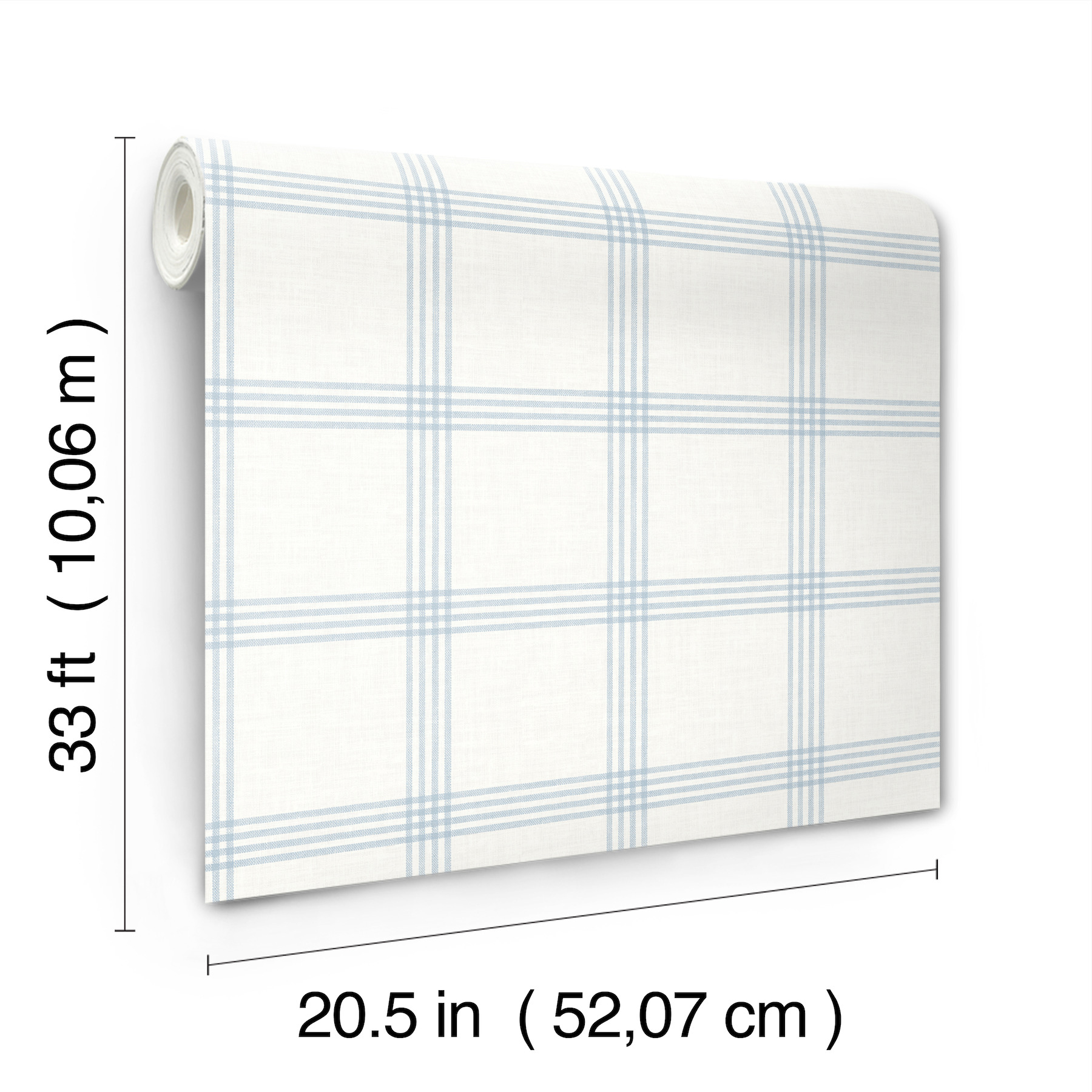 Chesapeake Twain Light Blue Plaid Wallpaper