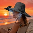 thumbnail image 5 of Yeciiwht Solar Powered Fan Hat Solar USB Charging Fan Hat with Cooling Arm Sleeves - Dual-Power Outdoor Cap for Hiking Fishing Sun Protection, 5 of 6