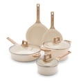 thumbnail image 1 of GreenLife - Juego de utensilios de cocina antiadherentes de cerámica de 8 piezas, apto para inducción, no tóxicos, sin PFAS, apto para lavaplatos, juego de cocina, olla de almacenamiento, cacerolas y, 1 of 5