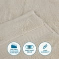 thumbnail image 5 of BNM Chevron Zero Twist Cotton 6 Piece Towel Set, Ivory, 5 of 17