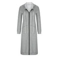 thumbnail image 4 of Patlollav Women Coats,Ladies Casual Long Sleeve Loose Fashion Pocket Zipper Solid Hooded Coat, 4 of 6