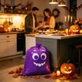 thumbnail image 5 of Halloween Large Storage Bags Heavy‑Duty Holiday Cartoon Ghost Face Decor Organizer Sacks Multi‑Purpose Yard Leaf Waste Collection Bags For Indoor Outdoor Halloween Party Decor, 5 of 8