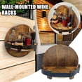 thumbnail image 3 of SGACAI Estante de almacenamiento montado en la pared, estante de madera para barril de whisky bourbon, organizador de utensilios de cocina, organizador de exhibición redondo, estantes de barra, est, 3 of 6