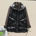 thumbnail image 2 of Fesfesfes Crop Coat for Women Pocket Vest Coat Jacket Winter Sleeveless Turn Down Collar Zipper Solid Outerwear Sale Items, 2 of 5