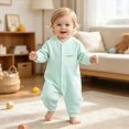 thumbnail image 6 of CAUYDY Baby Girl Gift Newborn Sleepers Preemie Clothing Fall Winter Long Sleeve Romper Infant Girls Pajamas Toddler One-Pieces 0 3 6 9 Months 1T 2T Sizes 1-2 Months,Green, 6 of 6
