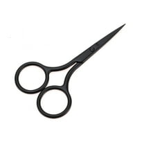 Unique Bargains 1 Pc Women Sharped Edged Scissors Eyebrow Trimmer Scissors For Bedroom Black Stainless Steel