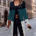thumbnail image 1 of Suéter de punto con cuello en V para mujer, estilo europeo y americano, con contraste de primavera y otoño, 1 of 6