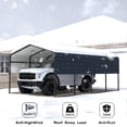 thumbnail image 2 of Riedhoff 12 x 21 x 10 ft Metal Carport, Heavy Duty, Gray, 2 of 8