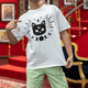 thumbnail image 2 of Playera Oversize con Diseño de Astro Cat Gatode Manga Corta Unisex  Blanca Cómoda, 2 of 5