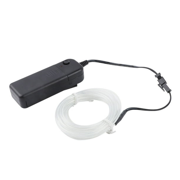 Moyic Cuerda luminosa flexible resistente al agua con controlador USB Tubo de LED intermitente constante/rápido de 9 pies Iluminación y accesorios blanco 15ft