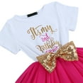 thumbnail image 5 of FYMNSI Baby Girls Birthday Outfit My 2nd Birthday Cake Smash Dress Polka Dots Tutu Dresses Infant Short Sleeve Summer Clothes with Bowknot Headband, 5 of 7
