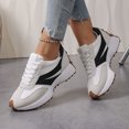 thumbnail image 2 of HEWUQI Platform Bowling Shoes for Women Wedge Breathable Sneakers Lightweight Casual Running Comfortable Walking Tennis Shoes White Size 8, 2 of 6
