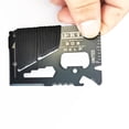 thumbnail image 3 of Survival Card Tool Compact Size Rustproof Reusable Portable Widely Used Multifunctional Stainless-Steel Camping 14-in-1 Tiny Pocket Survival Multi-tool Card Camping Supplies, 3 of 7