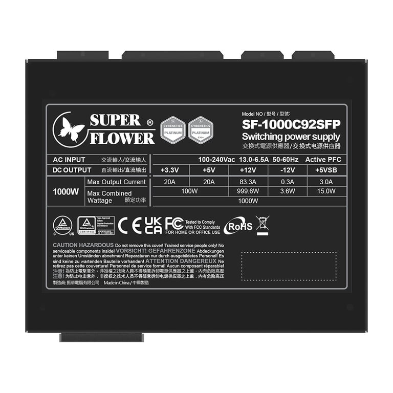 Super Flower Combat SFX FP 1000W 80+ Platinum, Full Modular, ATX
