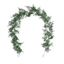 geerera 5.9 Ft Artificial Pine Garland, Realistic Cedar Cypress Greenery for Holiday Decor, Mantel Fireplace Table Centerpiece Indoor Christmas Decorations