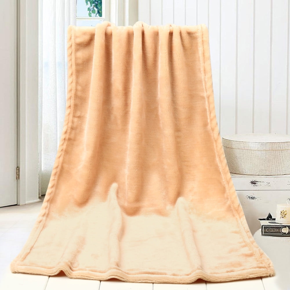 GATXVG 50X70CM Fashion Solid Soft Throw Kids Blanket Warm Coral Plaid