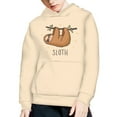 thumbnail image 5 of Xoenoiee Girls Hoodies Branch Sloth Star Print Hooded Sweatshirt for Kids with Front Kangaroo Pocket Long Sleeve Hoodiesfor Fall Winter Clothes Pullover Athleticwear, L, 5 of 7