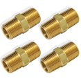 thumbnail image 5 of Boeray 4 piezas de rosca macho de 1/8 pulgadas a rosca macho de 1/8 pulgadas NPT, conector de tubería de latón, pezón hexagonal recto, 5 of 5