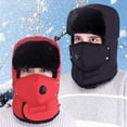 thumbnail image 4 of Gorra Ushanka cálida Toystoory para mujer burdeos, 4 of 6